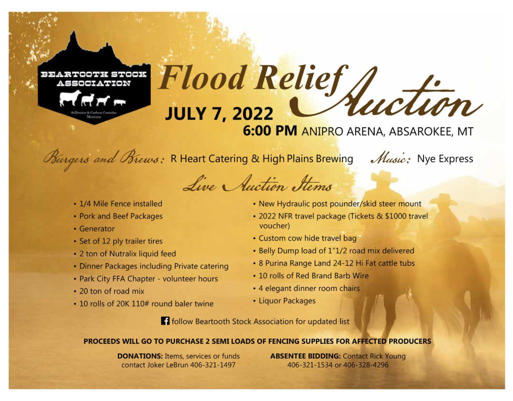 Flood Relief Auction Bill Pelton Livestock, LLC